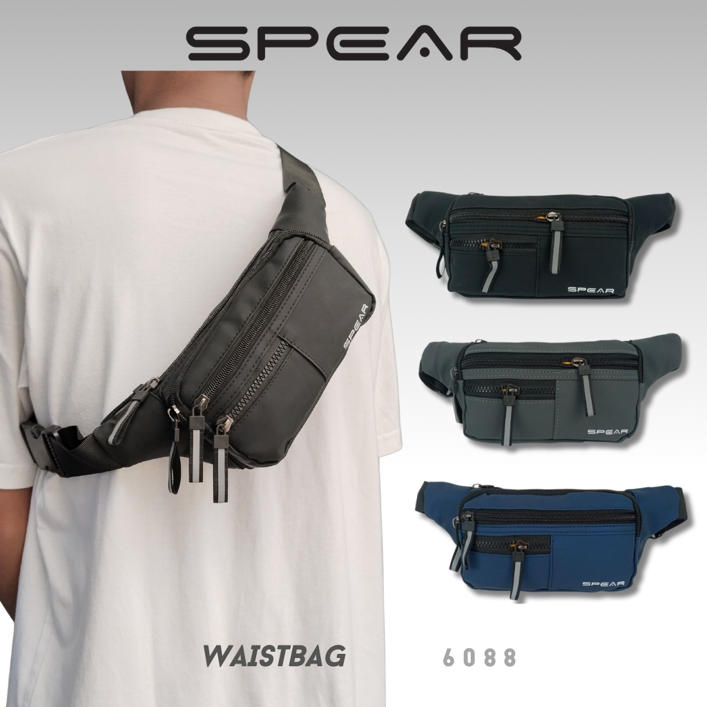 SPEAR WaistBag Casual Tas Pinggang Import Selempang Pria Wanita Sling Bag WB-6088