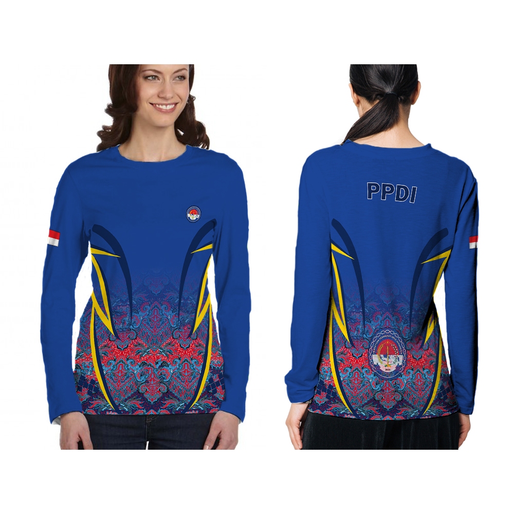 Baju Kaos Wanita Batik PPDI Perangkat Desa Seragam Batik PPDI Bisa Pake Nama