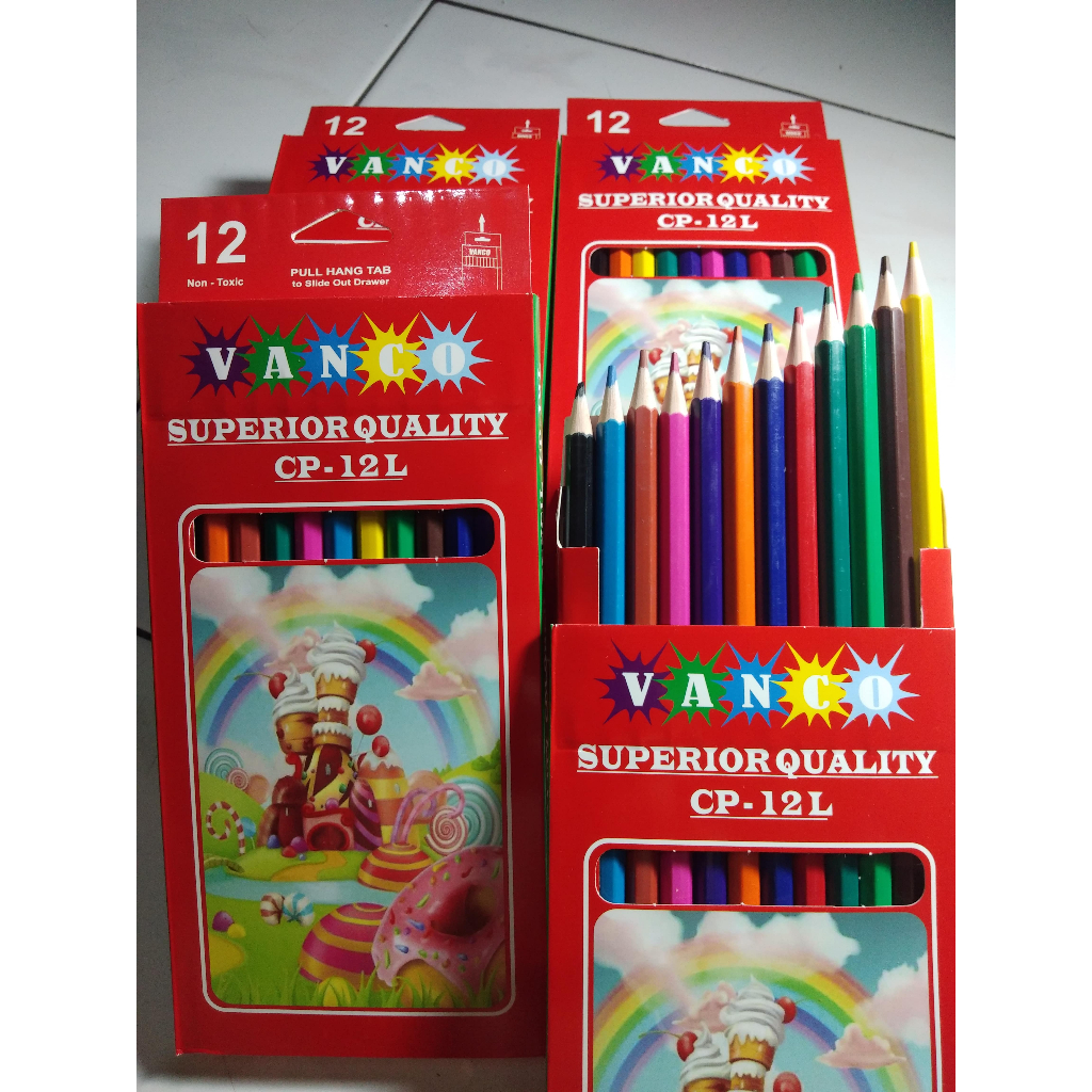 

Pensil Warna VANCO Isi 12 Coloring Set Anak Sekolah Menggambar Mewarnai