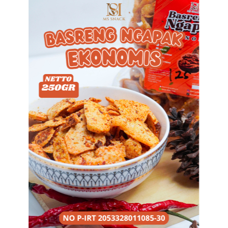 

250gr Basreng Ngapak Ekonomis Cemilan Kriuk Pedas Gurih Murah