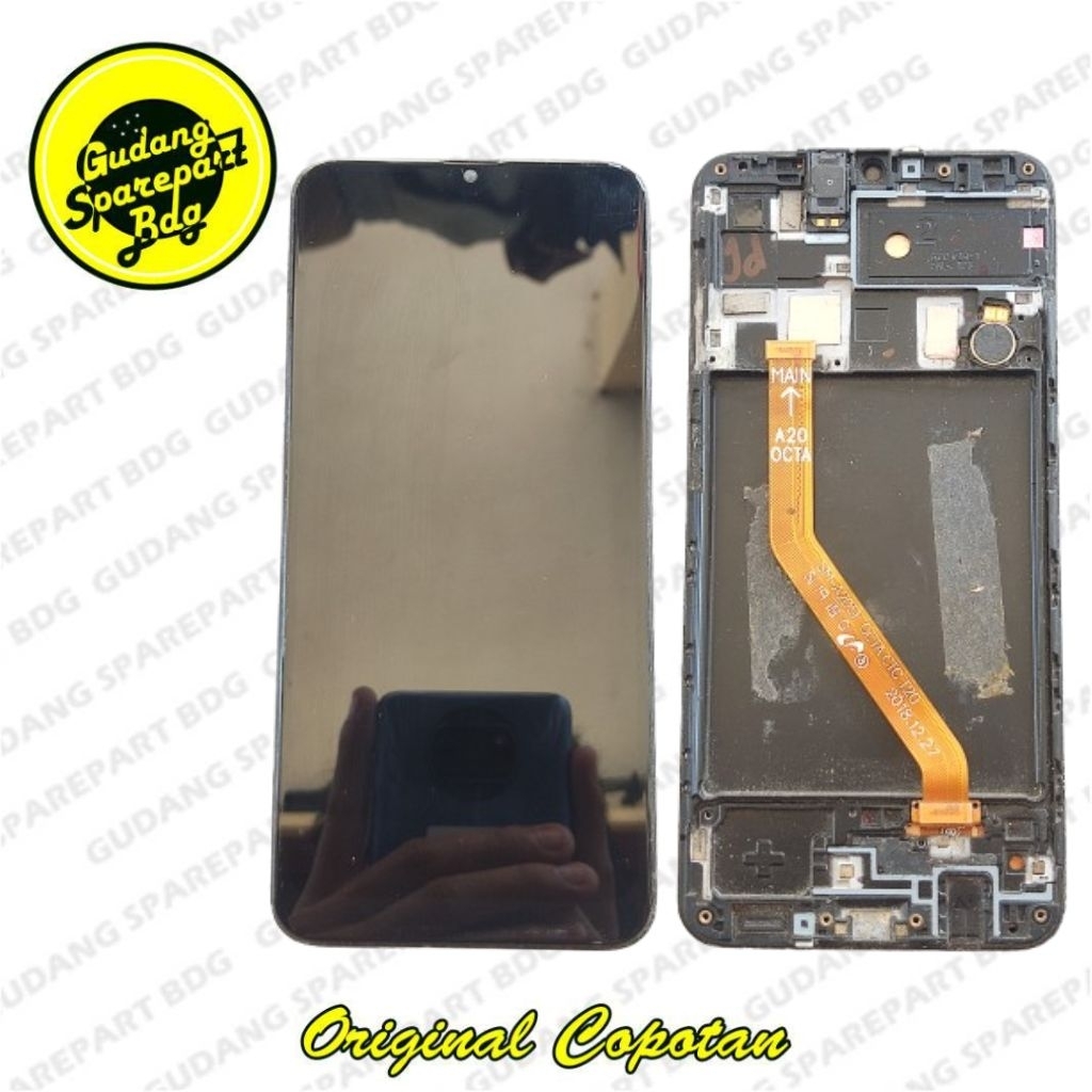 Lcd Dan Frame Tatakan Lcd Samsung Galaxy A20 A205 Second Copotan
