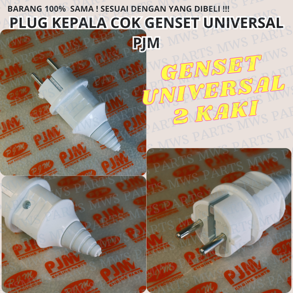 PLUG COK KEPALA COK 2KAKI PUTIH UNIVERSAL GENSET STEKER COK COLOKAN LISTRIK STEKER UNIVERSAL MESIN G