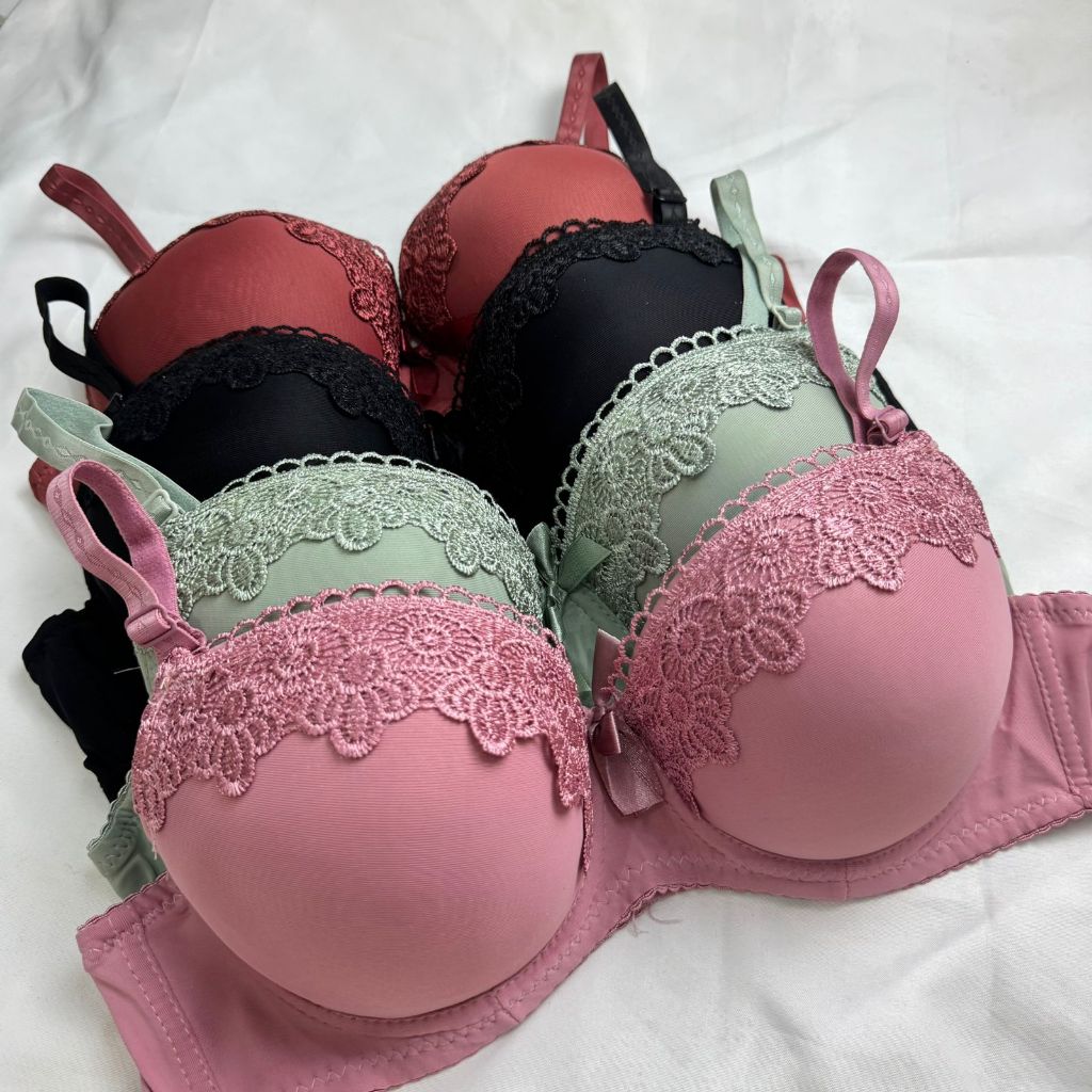 3pcs Bh bra Kawat Busa Tebal Cup Besar Push Up Size 38 40 42 44