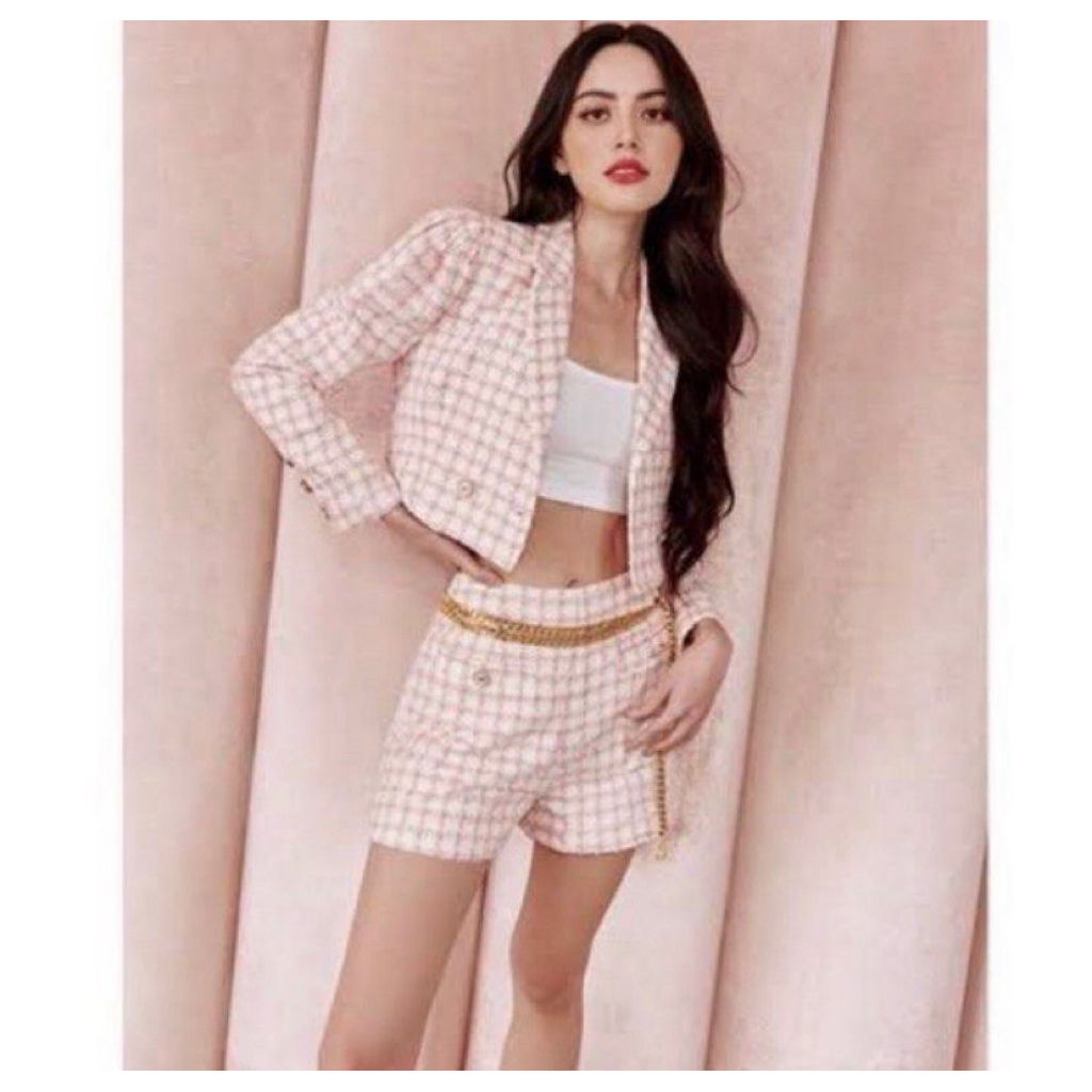 Pomelo Barbie Tweed Blazer