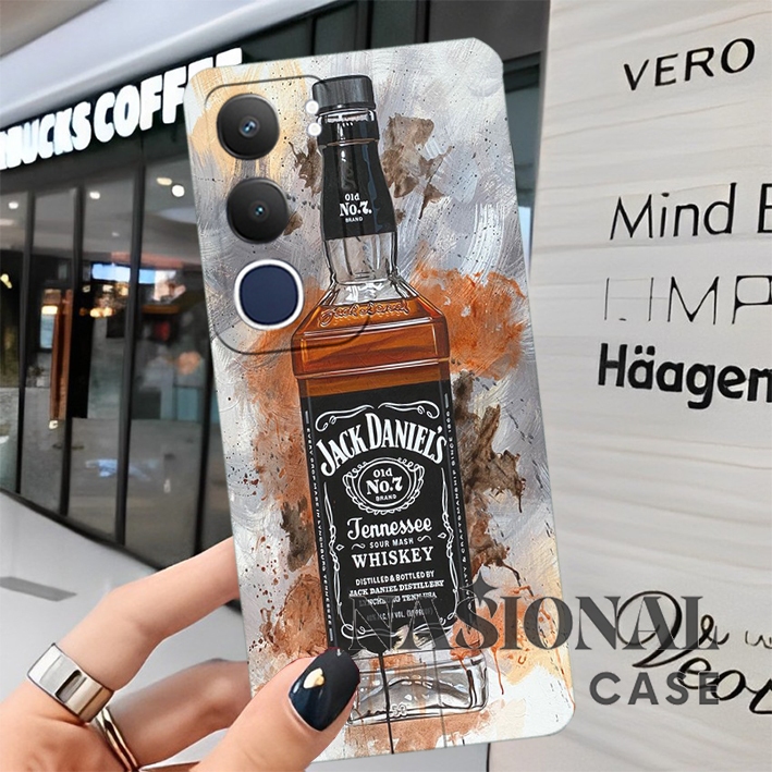 Case Vivo Y19S Pro - Y19S Softcase Lentur Pelindung Kamera Motif Jack Daniels keren Casing Kekinian[