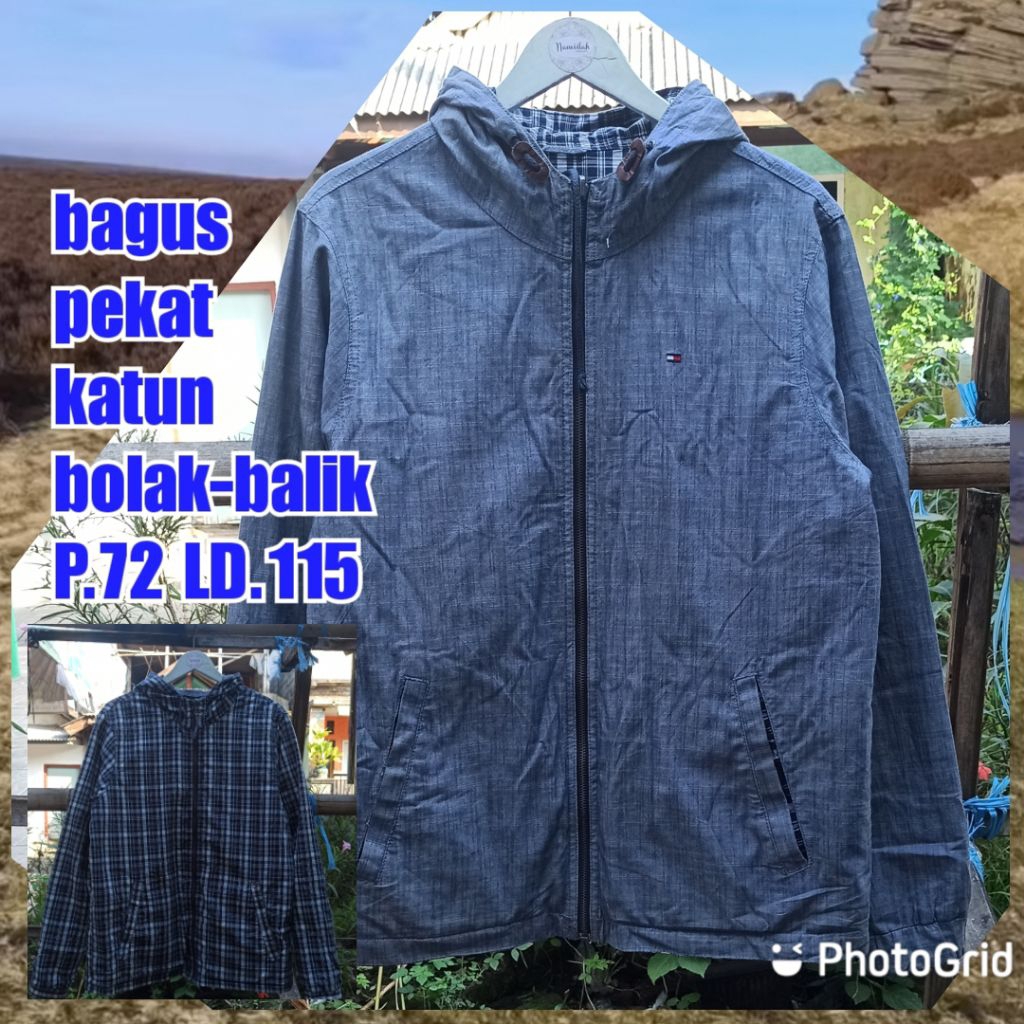 jaket work kerja casual Harrington outer hoodie tommy Hilfiger