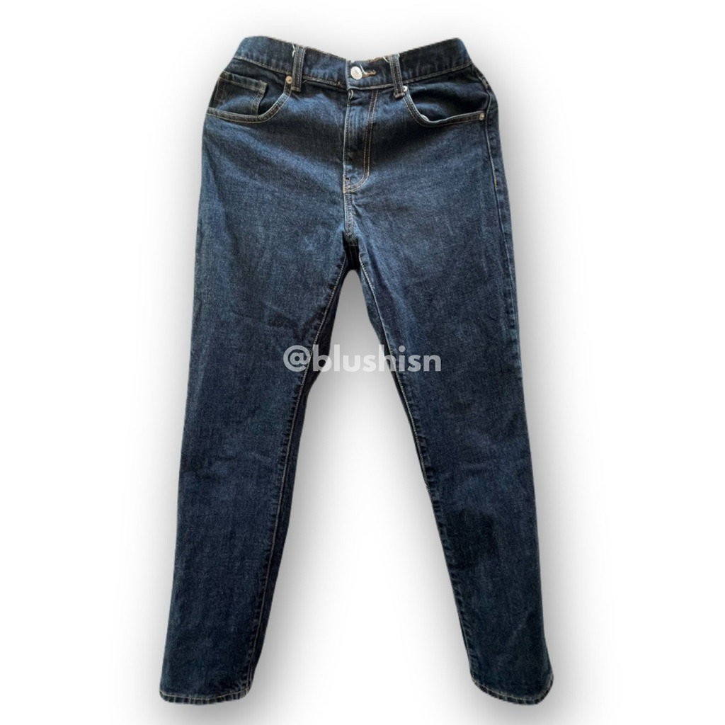 <preloved> celana jeans 8 seconds kebiruan navy unisex