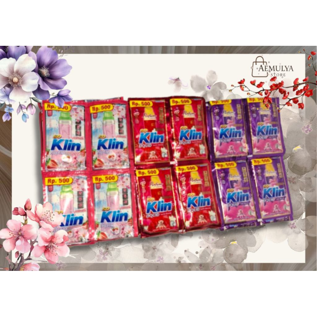 [ETALASE ECERAN/RENTENG] So Klin Liquid Deterjen Cair 20ml - Isi 10 Sachet (1 pack/2 renteng)
