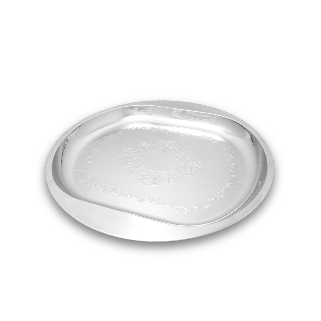 Nampan Stainless Baki Nampan Bulat Tebal