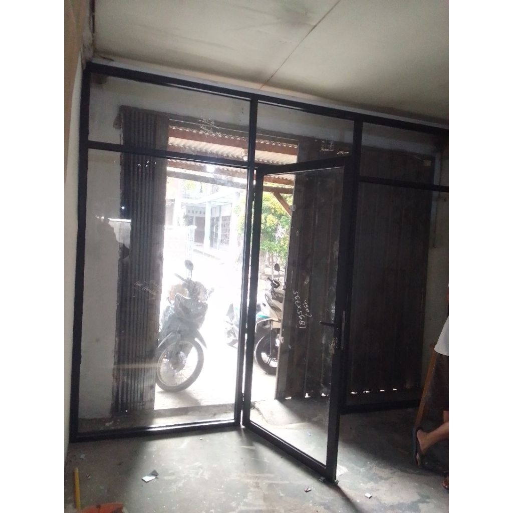 kusen aluminium plus daun pintu dan jendela
