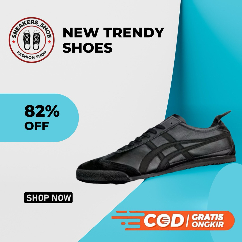 Sepatu Onitsuka Deluxe Triple Black Free Paperbag & Box