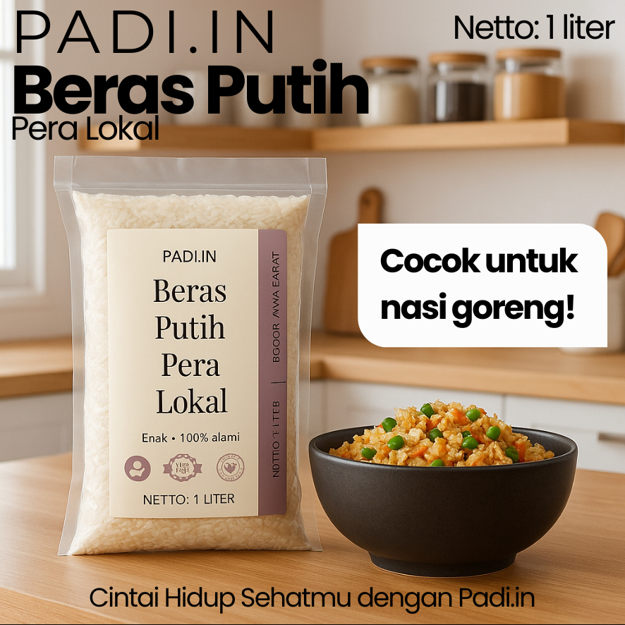 

Beras Pera Super Lokal Padi.in 1L – Cocok untuk Nasi Goreng, Nasi Uduk & Nasi Kuning