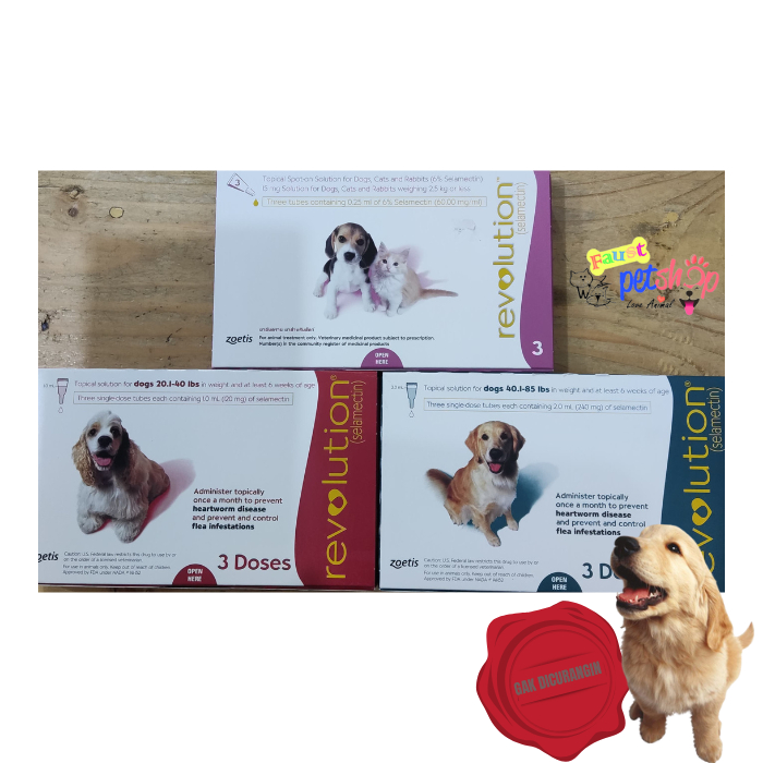 Revolution Selamectin Dog Obat Kutu Anjing Obat Kutu Tetes Anjing Prevent & Control Flea