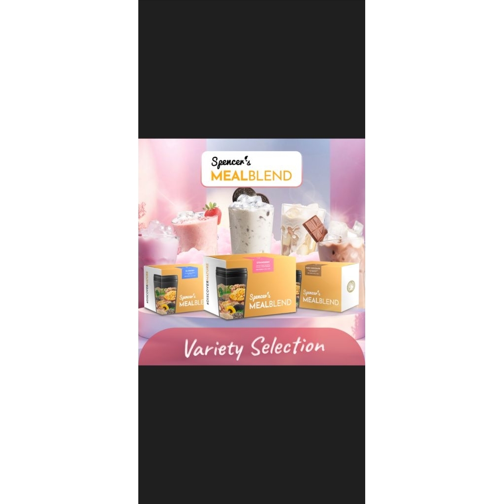 

Rasa Vanilla dan Dark Chocolate Eceran Spencer's Mealblend Minuman Diet