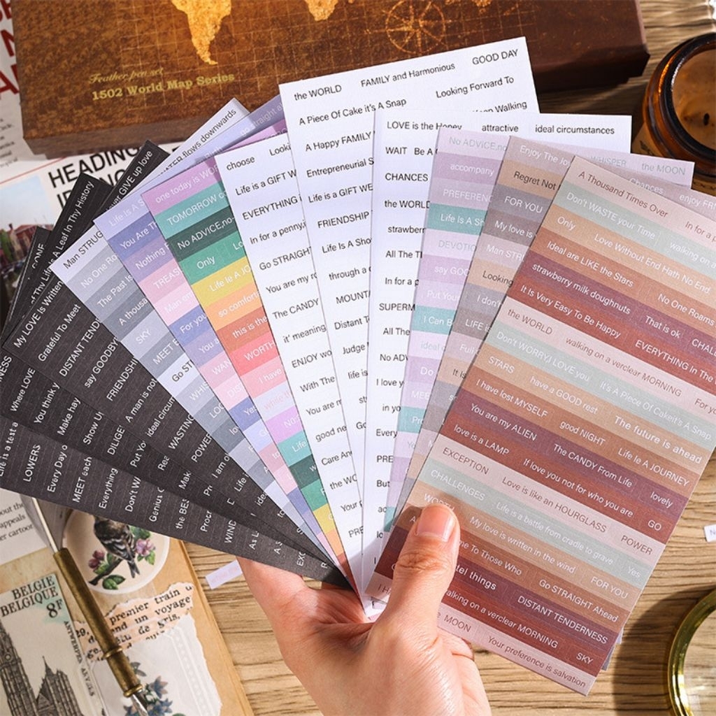 

3 lembar english words sticker Eternity Moment jurnal diy