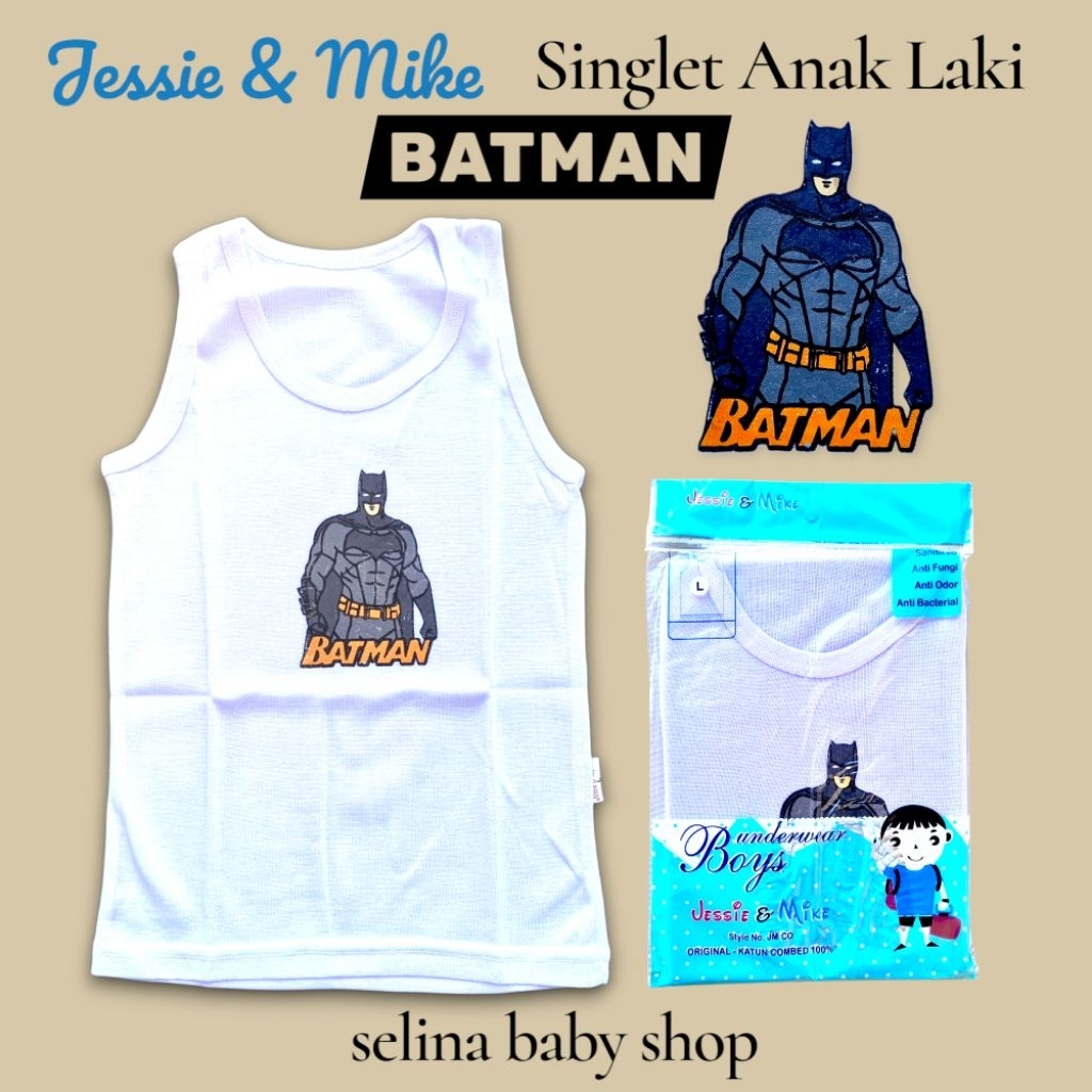 Jessie And Mike Singlet Anak Karakter Spiderman Batman