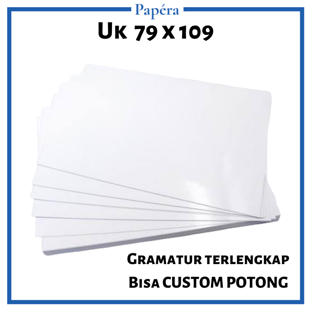 

Kertas Art Paper Art Carton Berbagai Gramatur 79 x 109