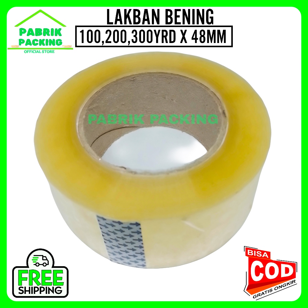 

Lakban Bening 48mm x 100yard 200yard 300yard Economis - Isolasi 2inch