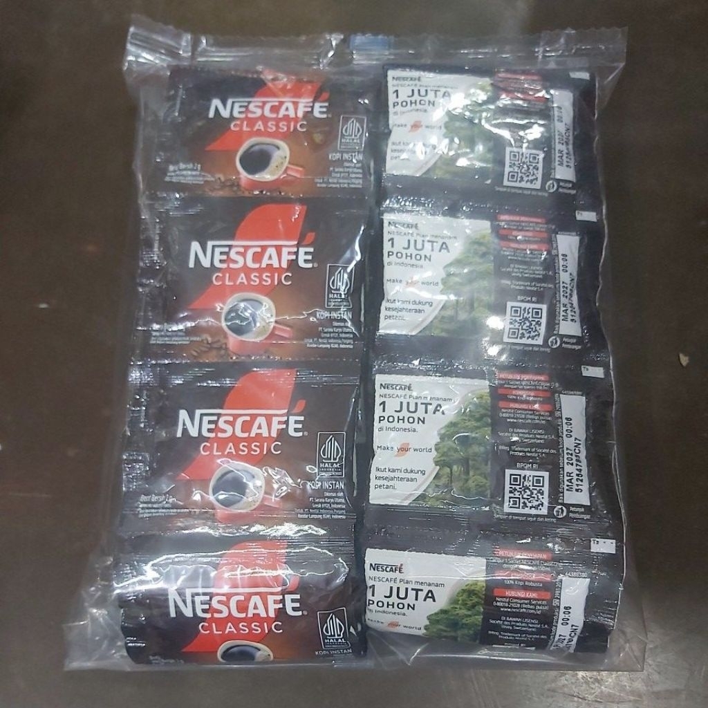 

Nescafe Classic Sachet 2gr/ 1 pack isi 60 sachet