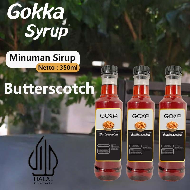 

GOKKA Syrup Minuman Sirup / Sirup Butterscotch / 350ml Sirup Butterscotch