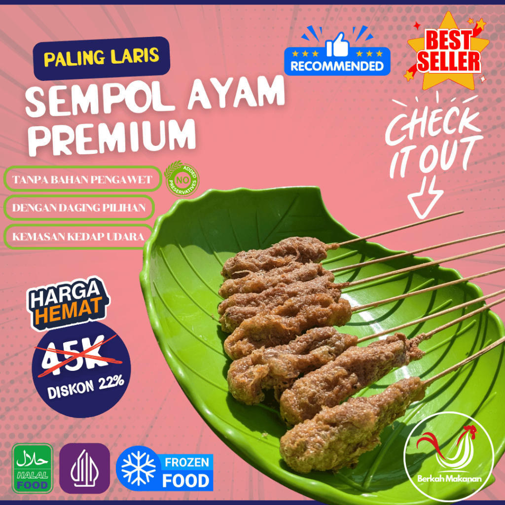 

Sempol Ayam Premium Isi 50 pcs - Halal, Daging Ayam Premium, Kemasan Plastik Vakum Kedap Udara, Siap Goreng