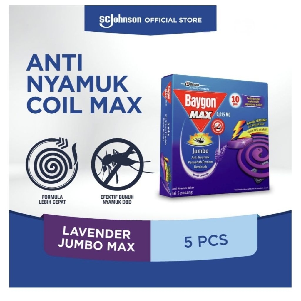 Baygon Bakar Lavender isi 5pcs