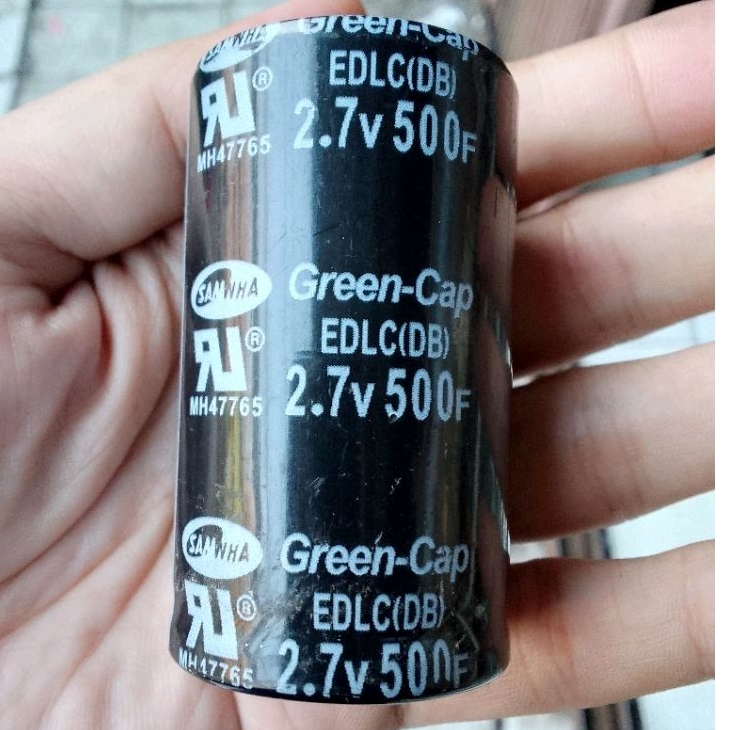 Super Capasitor 2,7V 500F 2,7 Volt 500 Farad Kapasitor Audio Elektronik Elco