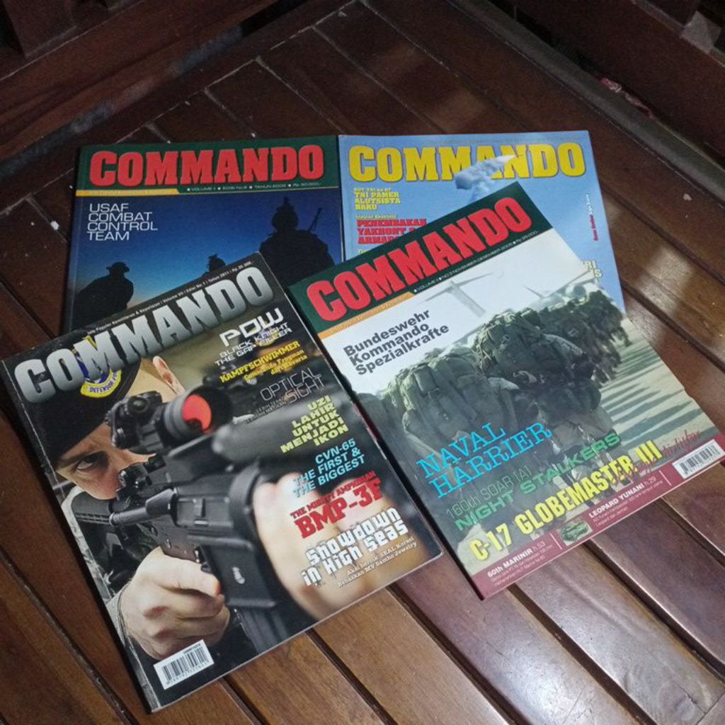 Majalah original,COMMANDO,DEFENDER,harga satuan kondisi baik,used, seken,bekas preloved, original