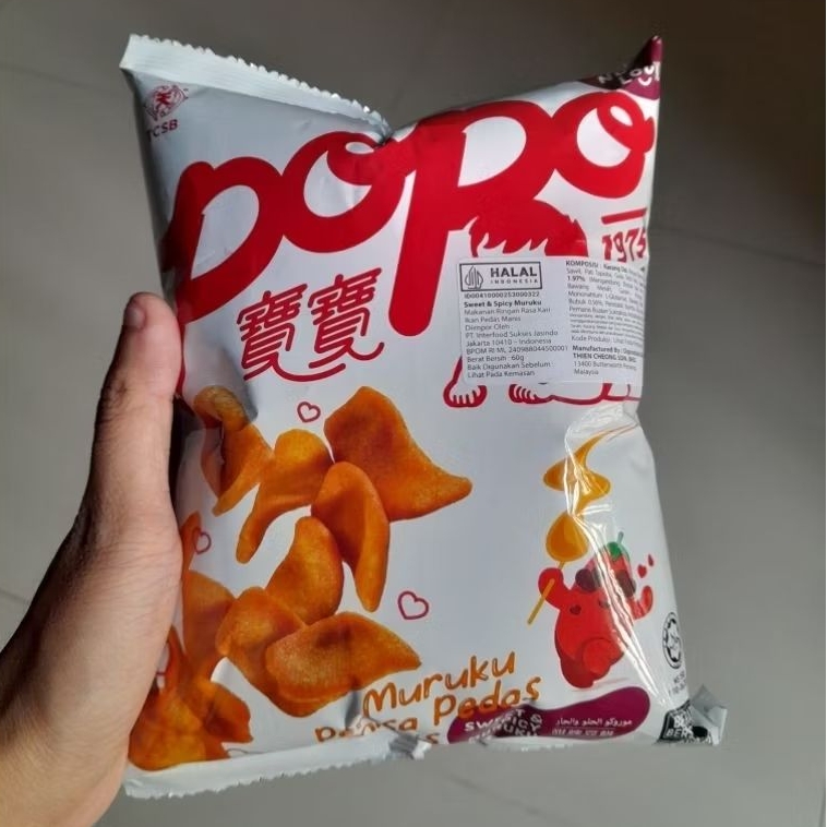 

Popo Muruku snack makanan ringan rasa PEDAS MANIS 60gr