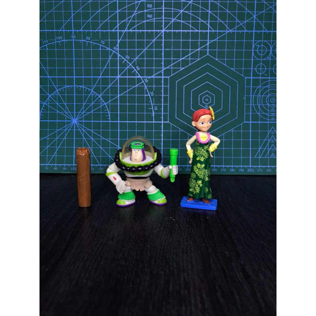 Toy Story Buzz Lightyear & Jessie Hawaii Vacation Costume Figure Set Original Disney/Pixar [PRELOVED