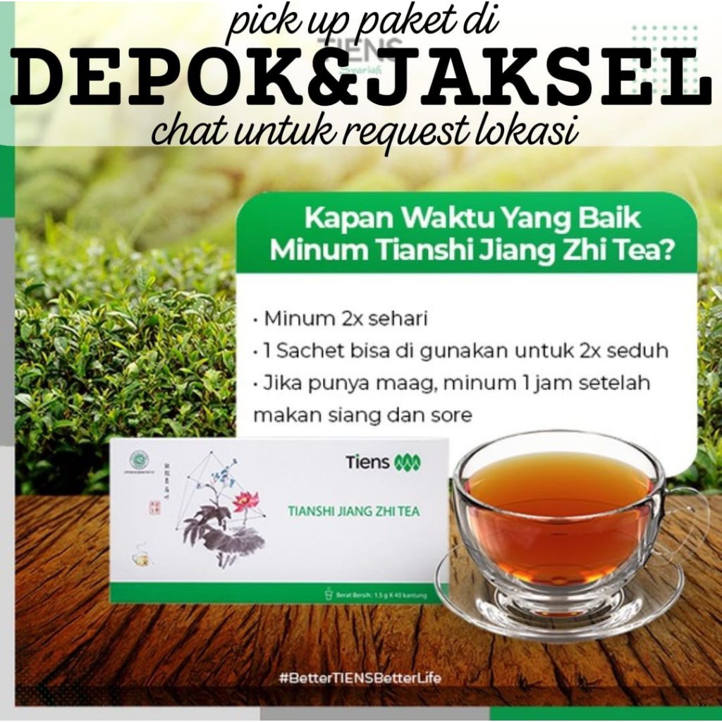 

Jiang Zhi Tea Tiens TCM Herbal Premium China Tiongkok Fitofarmaka | Teh Tianshi | Teh Penghancur Lemak | Dikirim dari Agen Resmi Tiens Depok