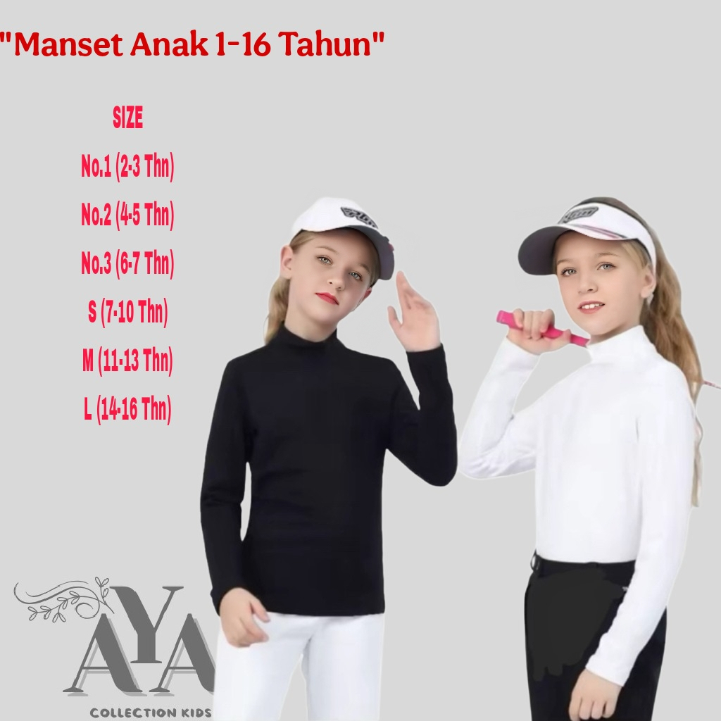 Manset Anak perempuan 1-16 tahun/Manset atasan anak perempuan