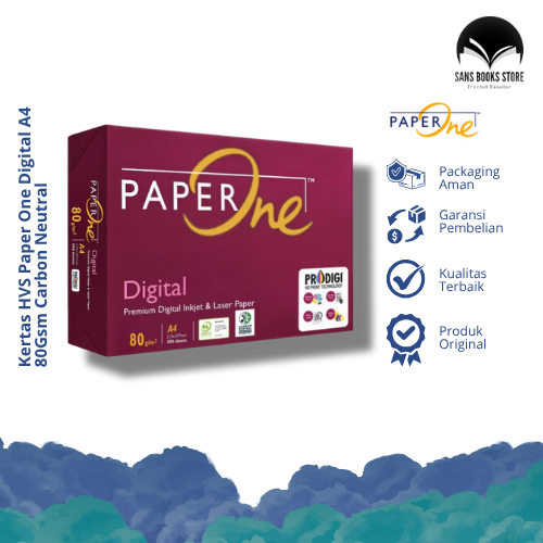 

Kertas HVS Paper One Digital A4 80Gsm Carbon Neutral