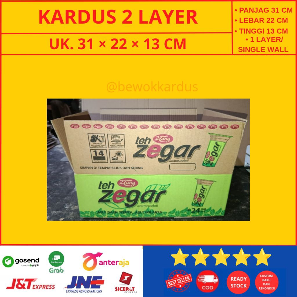 

Kardus Karton Box Baru Ukuran 33×22×13 CM 1 Layer Dus Packing Packaging Pindahan