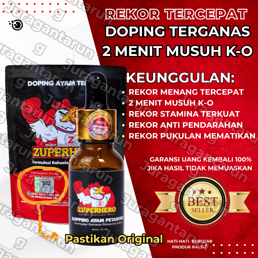 Doping Ayam Aduan Terbaik, Doping Ayam Aduan Alami, Doping Ayam Aduan dari Thailand,Doping Zuperhero