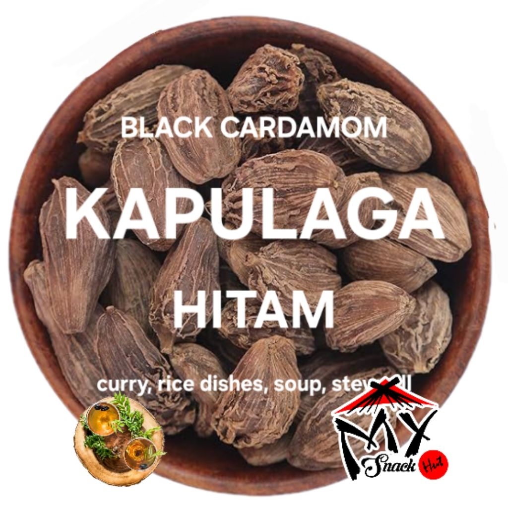 

KAPULAGA HITAM UTUH 100GR WHOLE DRIED DRY NEPAL BLACK CARDAMOM CAO GUO AMOMUM TSAOKO BADI ELAICHI