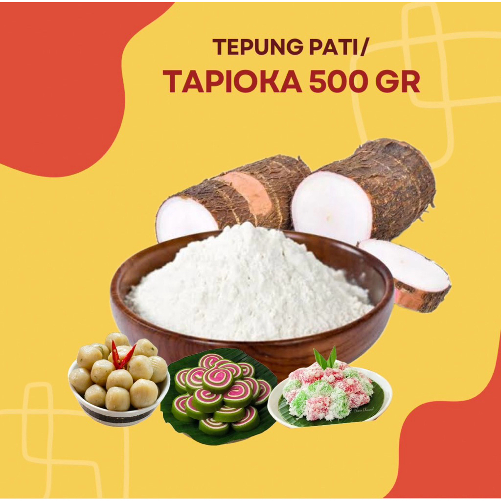 

TEPUNG TAPIOKA 500 GRAM - TEPUNG KANJI BERKUALITAS - TEPUNG ACI SERBAGUNA
