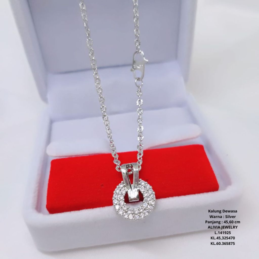 Kalung Nori Silver Xuping Wanita Perhiasan Tembaga Lapis Emas Terlaris Tidak Mudah Luntur SILVER-K5