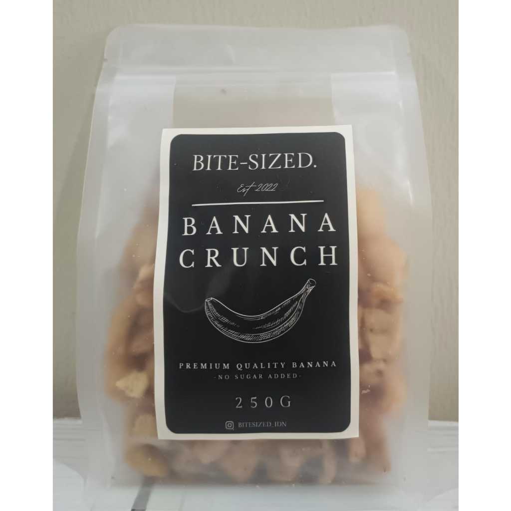 

Bite Sized Banana Crunch Premium Rambak Pisang Keripik Pisang Cemilan Snack 250gr