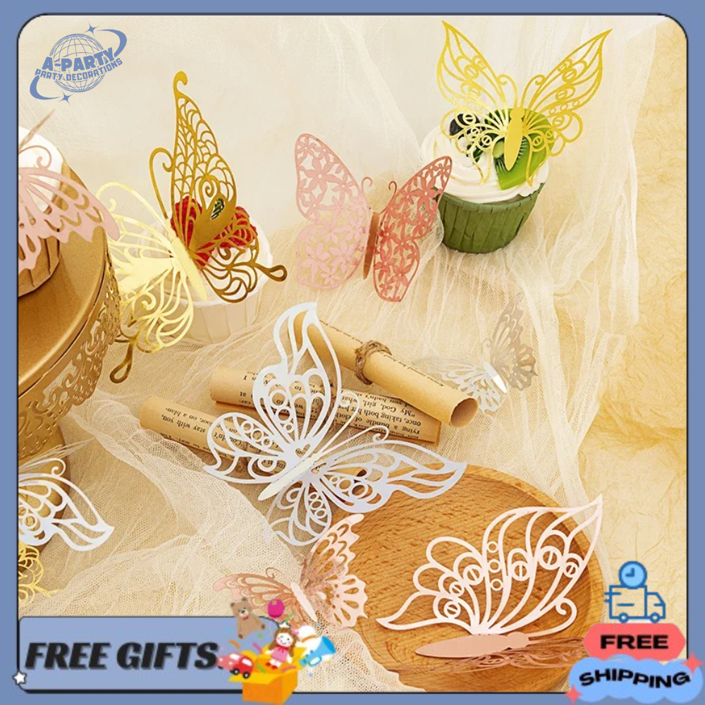 Stiker Dinding Kupu-Kupu 3D isi 12pcs / Wall Butterfly Sticker Aesthetic / Dekorasi Dinding Kupu-Kup