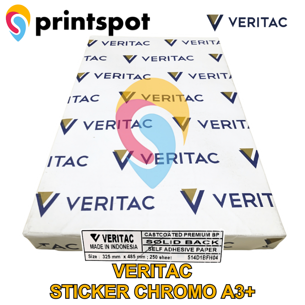 

Veritac Stiker Chromo A3+ Sticker Kertas Kromo Glossy Digital Print Laser Toner - PACK