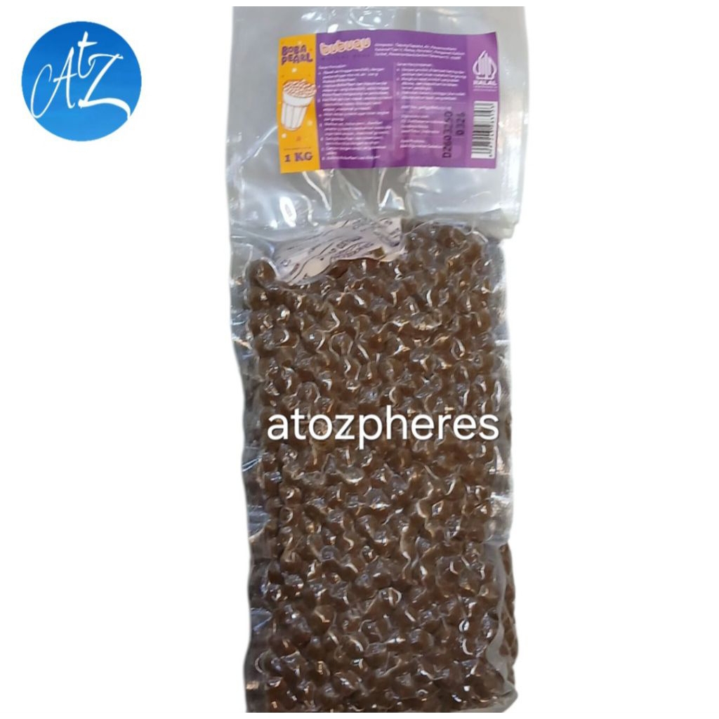 

Bola biji mutiara tapioka halal MUI bubuqu BOBA PEARL 1kg