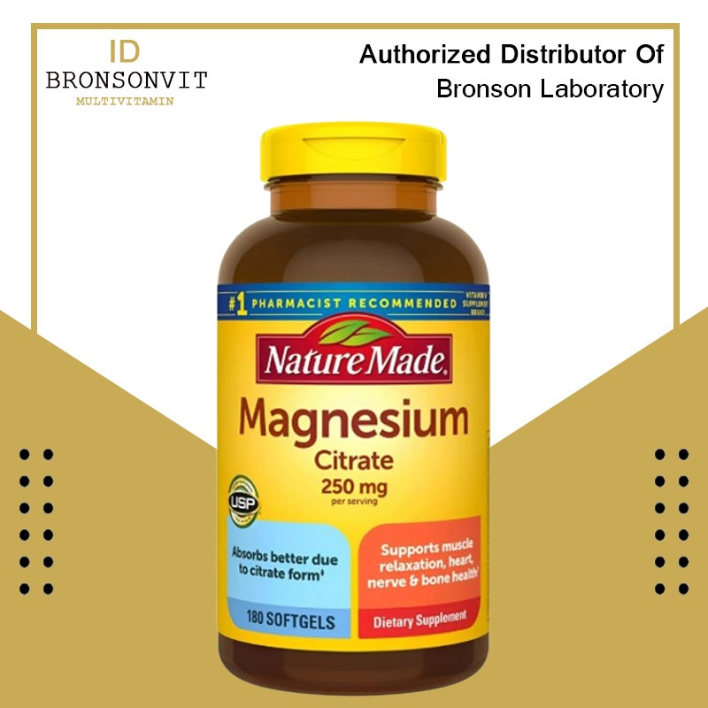 Nature Made Magnesium Citrate 250 mg 180 sofgels