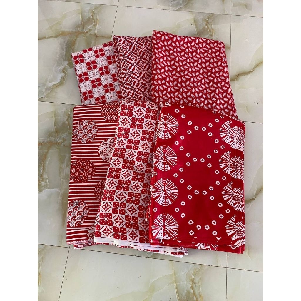 kain batik katun halus kain batik merah putih kain batik Pekalongan