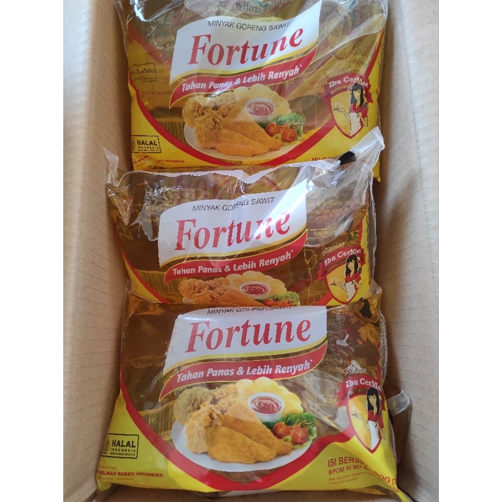 

Minyak Goreng Fortune Bantal Karton isi 12