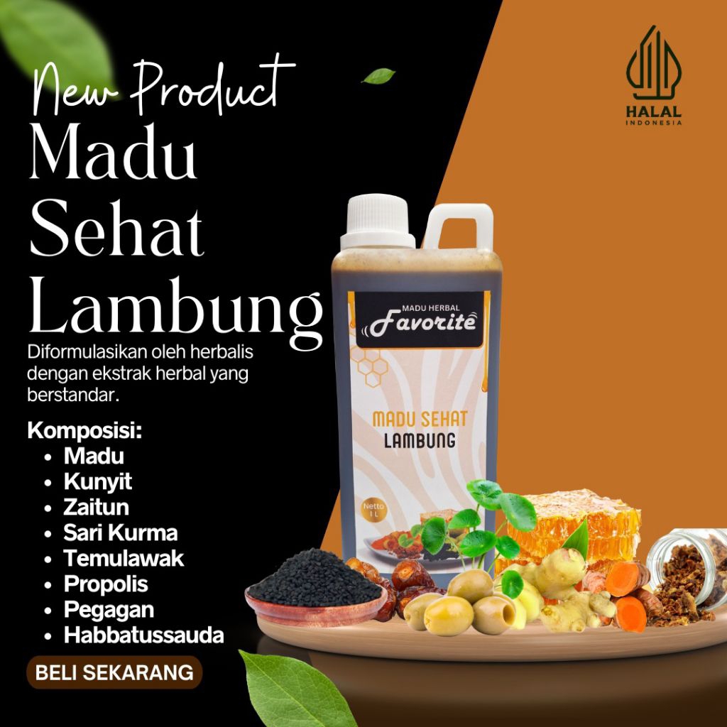 

Madu herbal sehat lambung 1 L