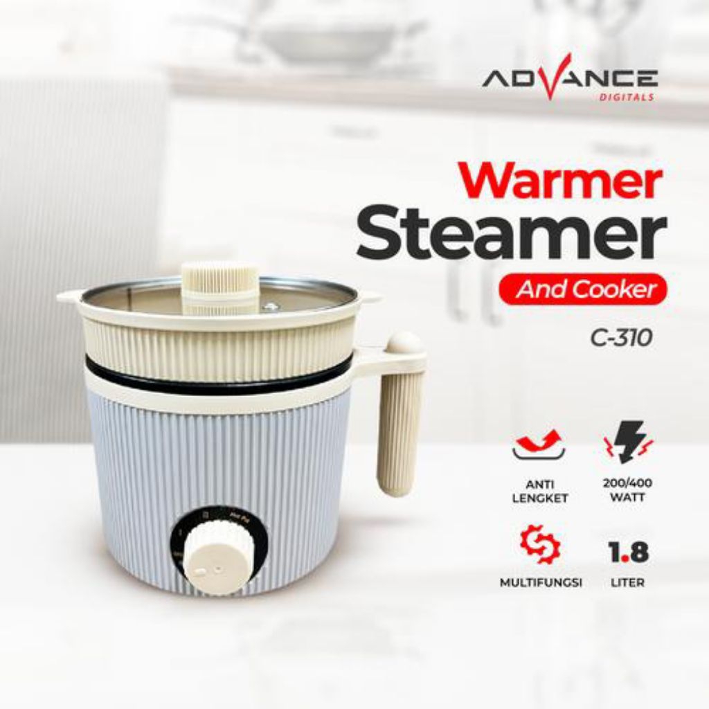 Advance C310 Panci Listrik Elektrik Multifungsi Warmer Steamer Cooker