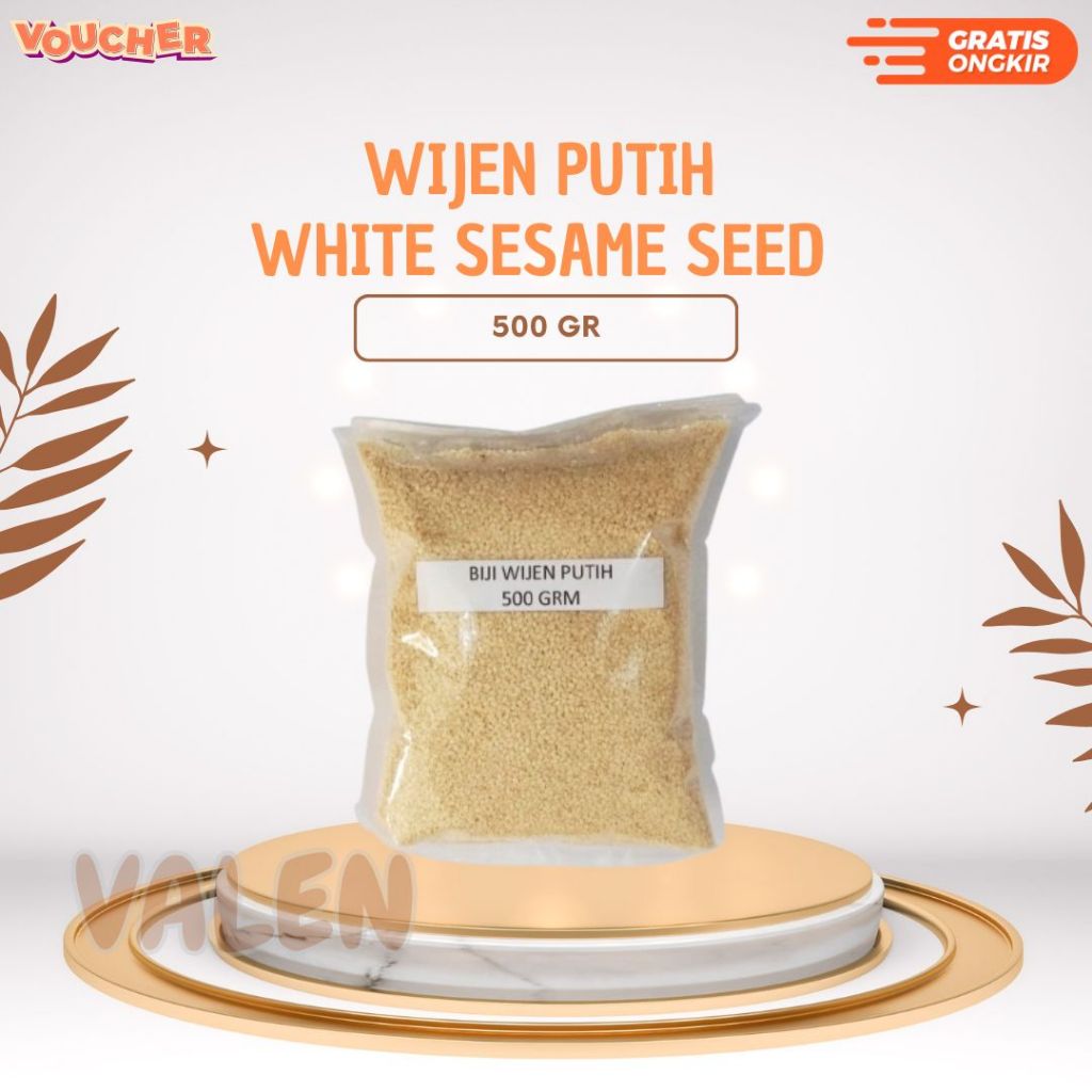 

Wijen Putih White Sesame Seed Bahan Tambahan Pangan 500 Gram - HALAL