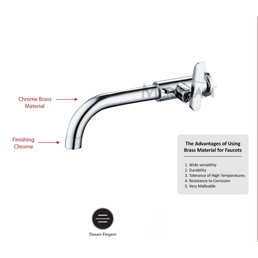 Keran Sink Bebek Cuci Piring Dapur Tembok Kran Air / Keran Air Panjang Dapur / Keran Bebek "F6003"