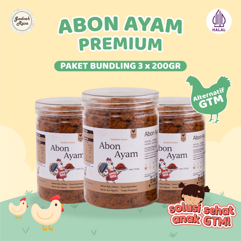 

Gadoeh Rasa Abon Ayam - Paket 3 Toples 200gr